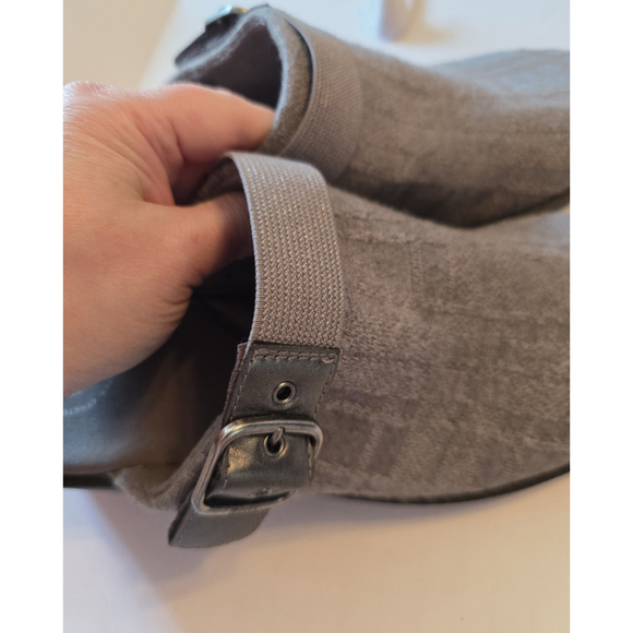 Bzees Shoes 9W Kitty Clogs Gray Wedge Heel Comfort EUC - Picture 4 of 13